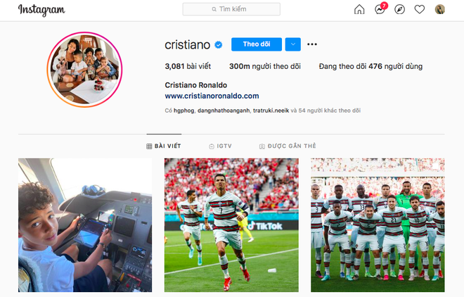 Thi đấu xuất sắc, Ronaldo phá kỷ lục của chính mình trên Instagram với 300 triệu follower, vậy Messi vị trí nào? - Ảnh 1.