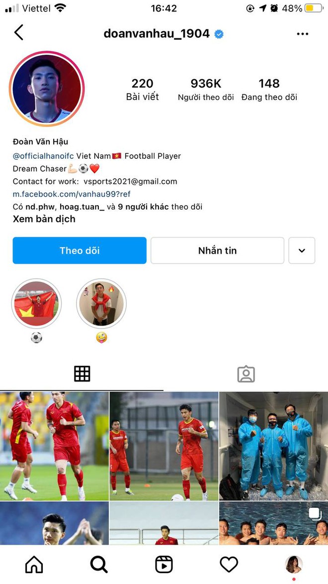 Không phải Đoàn Văn Hậu, Quang Hải hay Bùi Tiến Dũng, cầu thủ Việt có nhiều người theo dõi nhất trên Instagram là ai? - Ảnh 2.
