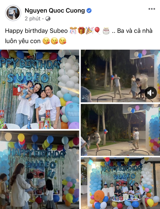 Vợ chồng Cường Đô La tổ chức sinh nhật cho Subeo tại villa sang chảnh, nụ cười hạnh phúc của cả gia đình thấy mà ngưỡng mộ - Ảnh 5.
