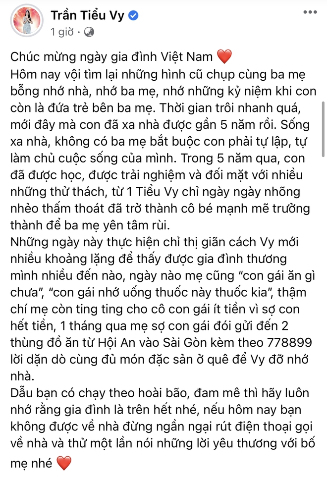 Ngập trời sao Vbiz chia sẻ nhân ngày Gia đình Việt Nam: Đoan Trang khoe hội anh em nhà người ta, H’Hen Niê - Tiểu Vy chung 1 nỗi lòng - Ảnh 4.