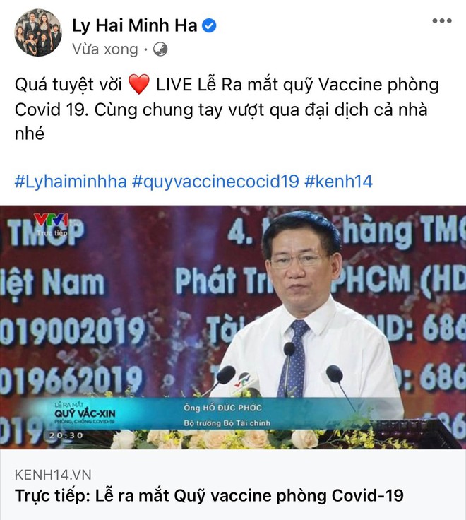 Cả showbiz và dàn KOLs Việt hướng về buổi ra mắt Quỹ vaccine phòng Covid-19, chuyển khoản nóng đóng góp hàng trăm triệu đồng - Ảnh 15.