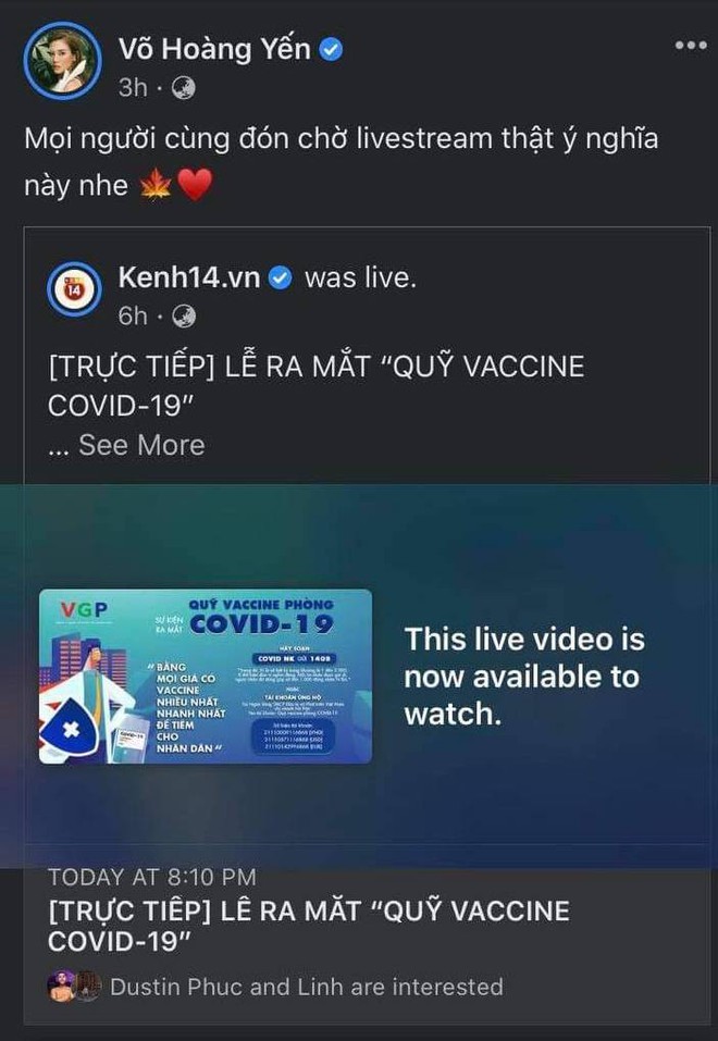 Cả showbiz và dàn KOLs Việt hướng về buổi ra mắt Quỹ vaccine phòng Covid-19, chuyển khoản nóng đóng góp hàng trăm triệu đồng - Ảnh 11.