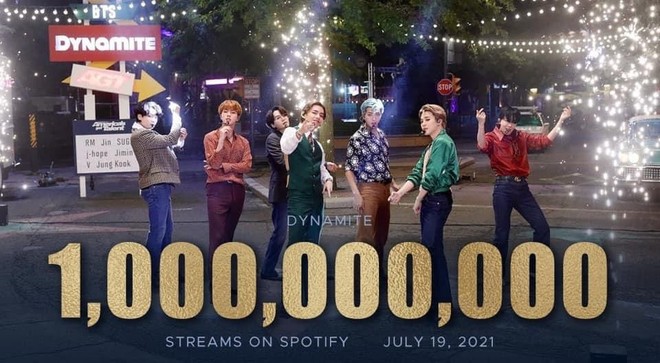 Bỏ xa BLACKPINK, Dynamite của BTS vượt mốc 1 tỷ stream trên Spotify, là nghệ sĩ Hàn đầu tiên làm được điều này! - Ảnh 2.