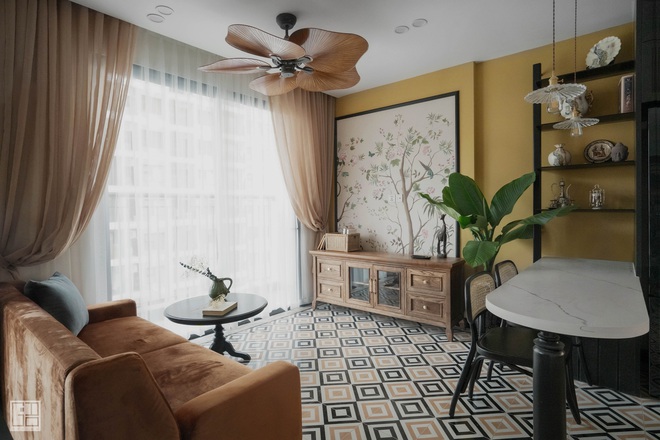 Mua căn hộ Vinhomes Ocean Park, chủ nhà đắp thêm 700 triệu thiết kế theo style Indochine làm nơi nghỉ dưỡng - Ảnh 2.
