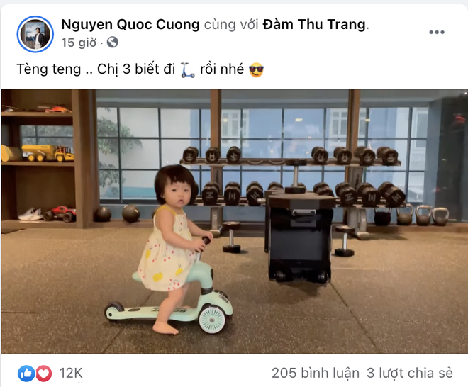 Cường Đô La khoe khoảnh khắc con gái chập chững đạp xe siêu cưng, bất ngờ hé lộ luôn kế hoạch có nhóc tỳ mới? - Ảnh 2.