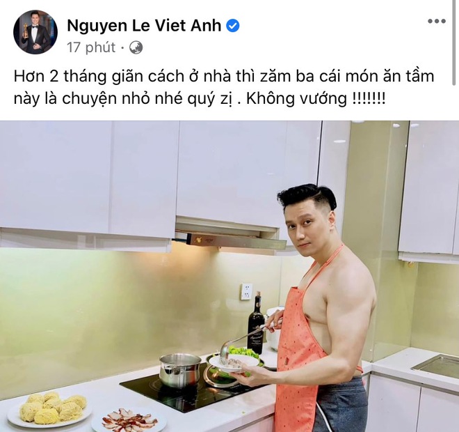 Việt Anh cởi trần khoe body cơ bắp trong nhà bếp, Quỳnh Nga liền thắc mắc: Có vài thứ không bình thường - Ảnh 2.