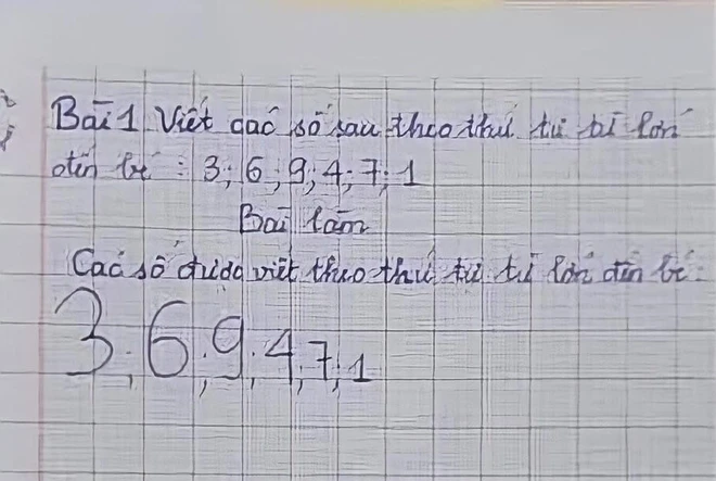 Cô giáo yêu cầu viết các số từ LỚN đến BÉ, đáp án cậu nhóc đưa ra khiến giáo viên cạn lời, khen ngợi thông minh quá - Ảnh 1.