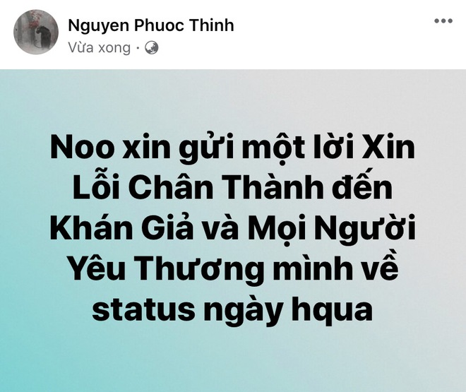 Noo Phước Thịnh xin lỗi khán giả vì bài đăng sặc mùi 18 , cảm nhận 1 điều sau sự cố - Ảnh 2.