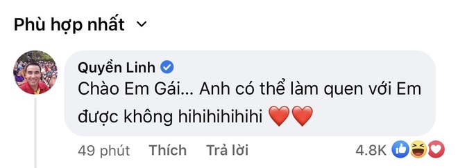 MC Quyền Linh xin làm quen với 1 mỹ nhân diện áo dài dáng cực thon thả, là ai mà khiến dân tình nhiệt liệt thả tim? - Ảnh 3.