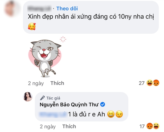 Netizen nói Quỳnh Thư xứng đáng có 10 người yêu, chính chủ phản ứng gì? - Ảnh 2.
