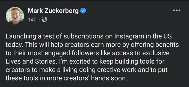 Mark Zuckerberg ra mắt phiên bản trả phí dành riêng cho Instagram, phải chăng là để cạnh tranh hình ảnh 18  với OnlyFans?  - Ảnh 1.