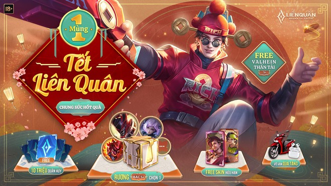 Liên Quân Mobile: Không chỉ lì xì khủng bằng skin bậc S  và Quân Huy miễn phí, toàn bộ skin bậc S đều được mở khóa vào ngày Mùng 1 Tết - Ảnh 2.