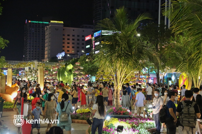 Ảnh: Hàng nghìn người chen chân tham quan đường hoa Nguyễn Huệ trong đêm khai mạc - Ảnh 8.