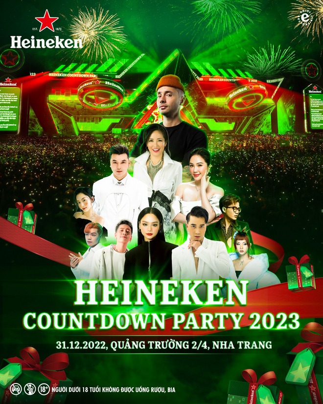 Quầy bar xanh, âm nhạc xịn và ngàn quà tặng &quot;đỉnh chóp&quot; tại Countdown Party 2023 của Heineken: Lần đầu tiên Nha Trang lại &quot;gần&quot; Hà Nội đến thế! - Ảnh 5.