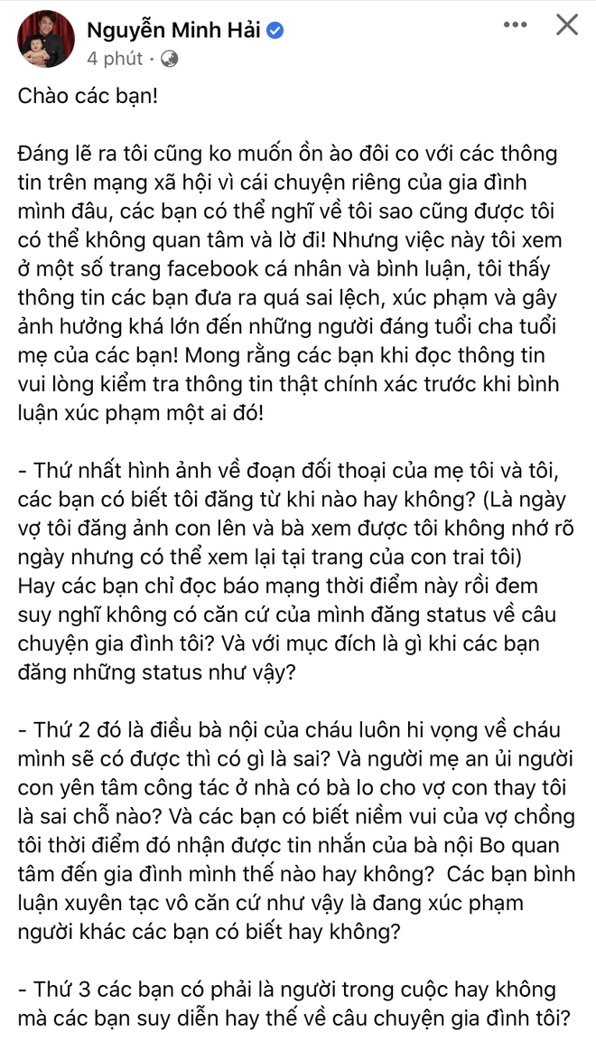 Mẹ ruột bị xúc phạm nặng nề, chồng cũ Hòa Minzy lên tiếng kèm câu chốt hạ cực gắt! - Ảnh 2.