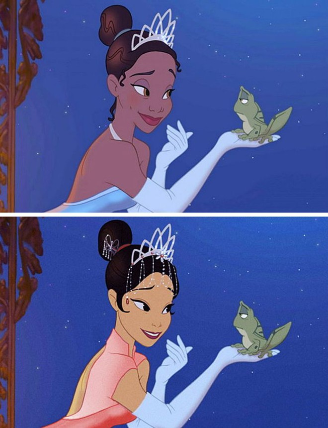 Khi hội công chúa Disney lũ lượt “đổi quốc tịch”: Elsa tóc nâu môi trầm vẫn ngầu xỉu, Bạch Tuyết makeup hơi lố đấy! - Ảnh 6.