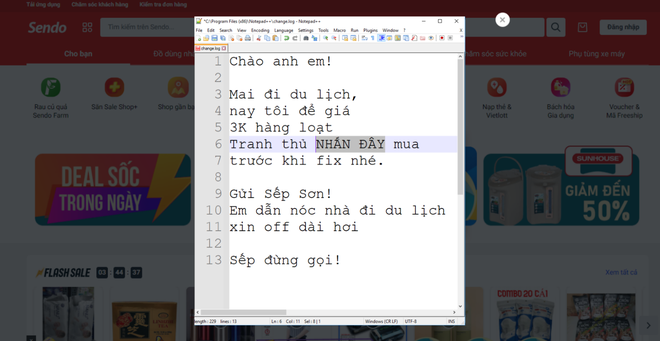 “Con dại cái mang” phiên bản Sendo: Có thực hay trò đùa? - Ảnh 1.