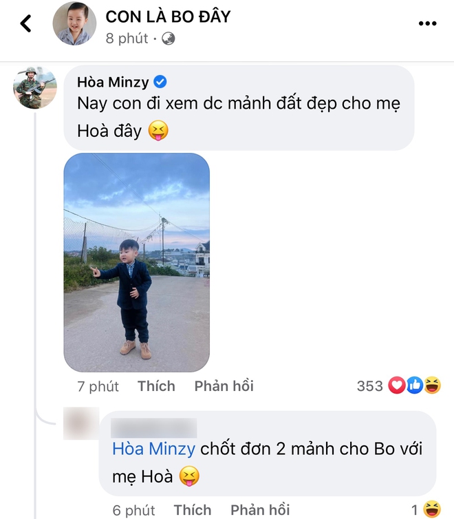 Quý tử nhà Hoà Minzy diện vest bảnh bao hoá tổng tài nhí, gần 3 tuổi đã theo mẹ chốt đơn bất động sản? - Ảnh 7.