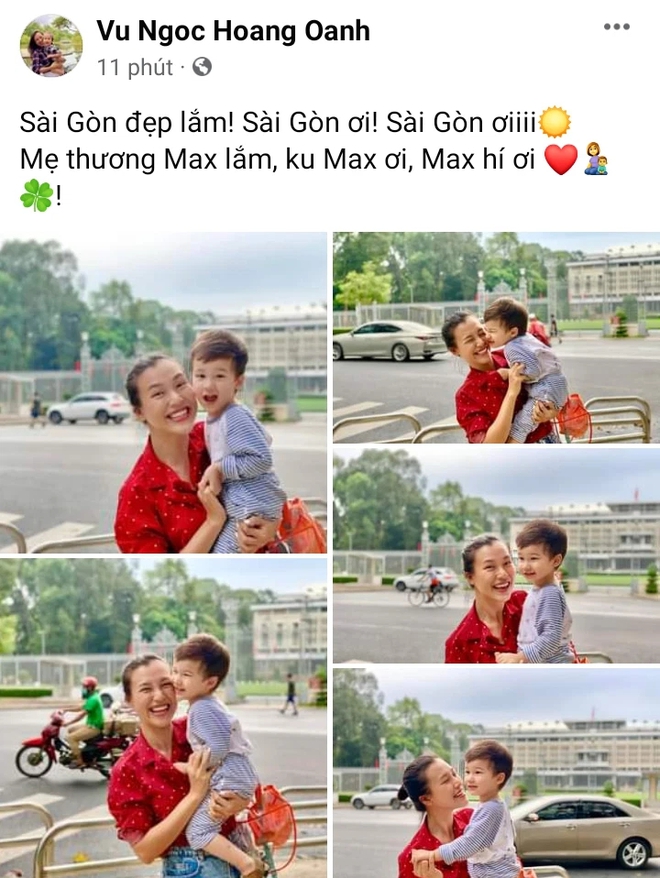 MC Hoàng Oanh xả kho loạt ảnh cực nhắng bên con trai, biểu cảm cưng xỉu của nhóc tỳ 2 tuổi khiến dân tình lụi tim - Ảnh 2.
