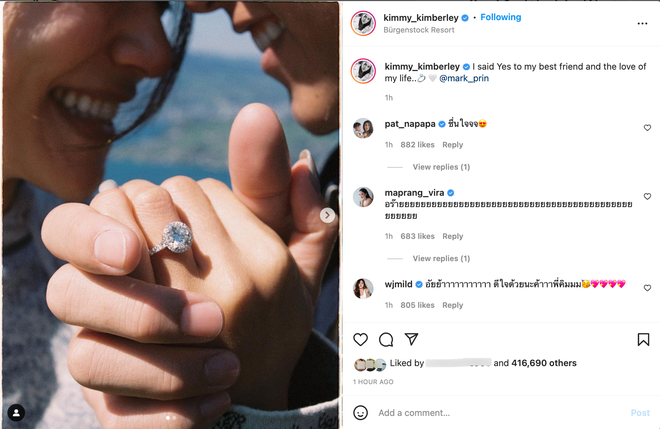 Cặp đôi hot nhất Thái Lan Mark Prin và Kimmy tuyên bố kết hôn sau 9 năm, cả Nadech - Yaya chứng kiến màn cầu hôn ở Thụy Sĩ - Ảnh 5.