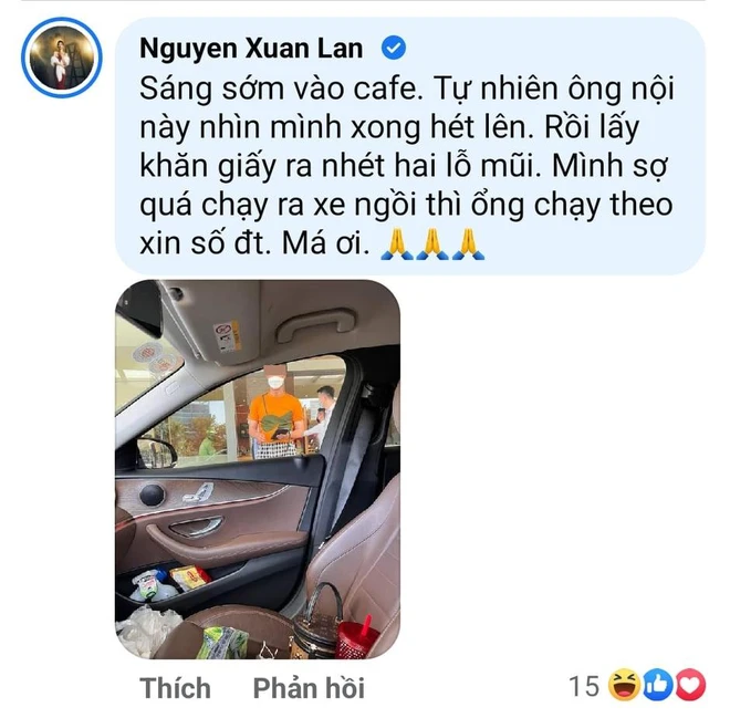 Xuân Lan bị người đàn ông kỳ quặc hét vào mặt, bám theo đến tận xe xin số điện thoại  - Ảnh 2.