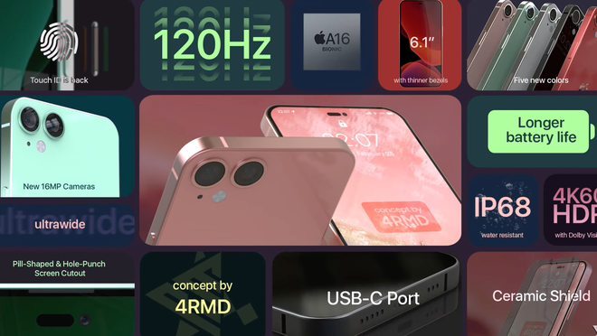 iPhone 14 rò rỉ concept mới khác biệt hoàn toàn, nhiều màu sắc, giá chỉ 16 triệu đồng? - Ảnh 6.
