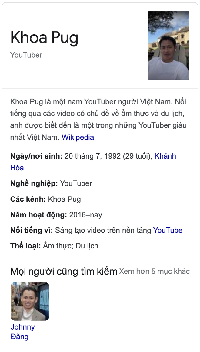 Khoa Pug và Johnny Đặng phải chăng có mối liên kết đặc biệt, đến cả Google cũng bị nhầm lẫn luôn đây? - Ảnh 3.
