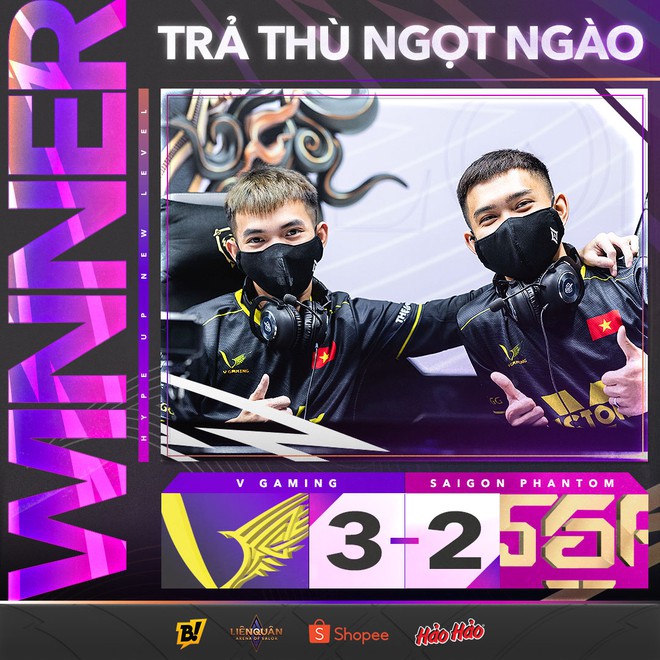 V Gaming shutdown chuỗi thắng của Saigon Phantom trong trận đấu nghẹt thở nhất Liên Quân Việt từ trước đến nay, siêu kinh điển đích thực là đây! - Ảnh 2.