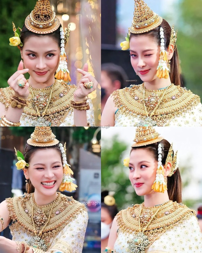 Nữ thần Songkran lộ diện: Baifern (Chiếc Lá Bay) đẹp kinh diễm trong trang phục 1,3 tỷ, visual thăng hạng ngoạn mục giữa Icon Siam - Ảnh 10.