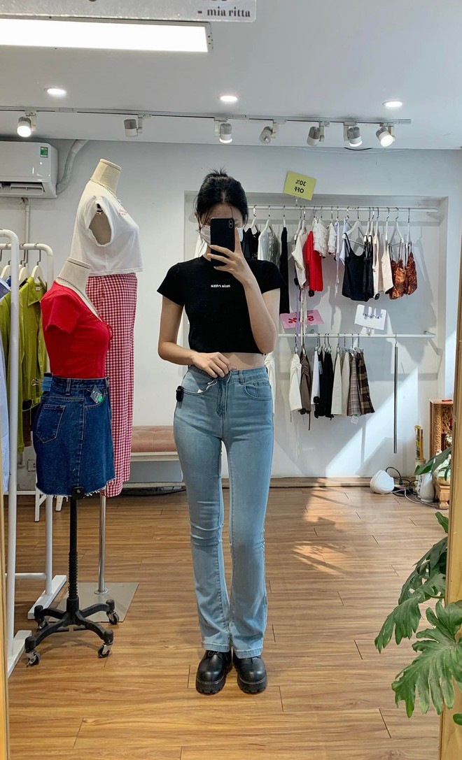 Ghé các shop bán quần jeans ở Hà Nội, mình gom được 10 mẫu đáng mua: Vừa kéo chân lại ăn gian vòng 3 siêu đỉnh - Ảnh 19.