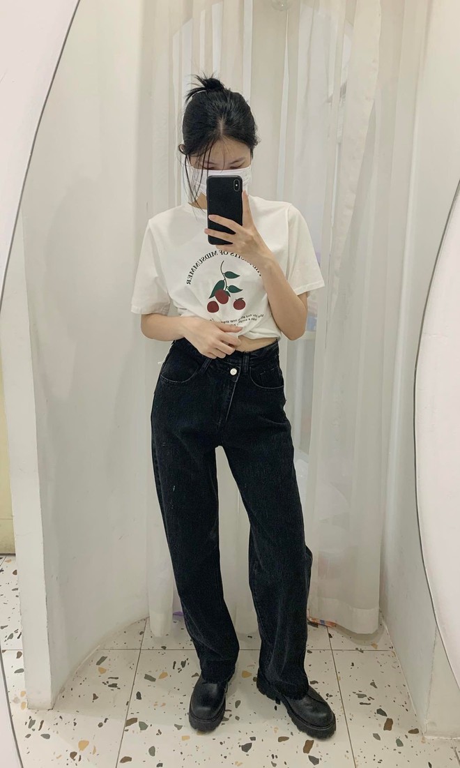 Ghé các shop bán quần jeans ở Hà Nội, mình gom được 10 mẫu đáng mua: Vừa kéo chân lại ăn gian vòng 3 siêu đỉnh - Ảnh 13.