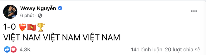 Trường Giang - Nhã Phương và dàn sao Vbiz vỡ oà trước chiến thắng của đội tuyển Việt Nam tại SEA Games 31 - Ảnh 9.