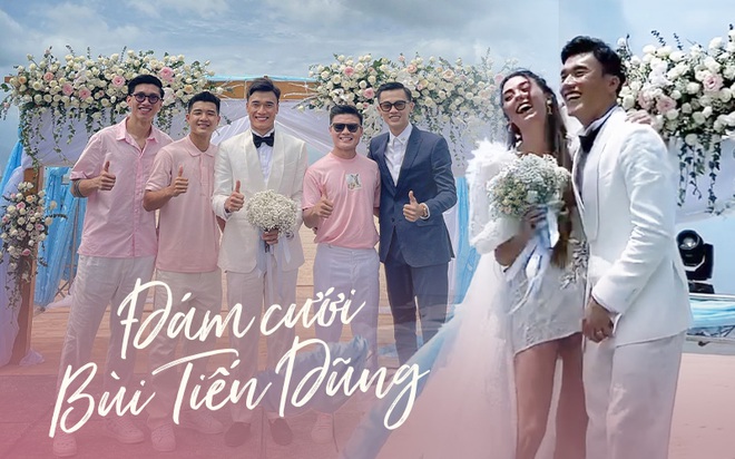 Toàn cảnh đám cưới Bùi Tiến Dũng: Cô dâu đẹp xuất sắc, chú rể rơi nước mắt xúc động, dàn khách mời nổi tiếng  - Ảnh 1.