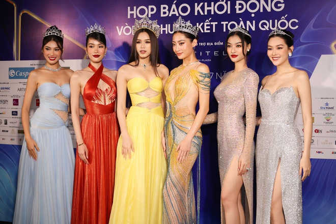 Thảm đỏ Hoa hậu Thế giới Việt Nam: Lương Thuỳ Linh, Kiều Loan nền nã, Nam Em nổi bật trong dàn thí sinh - Ảnh 6.