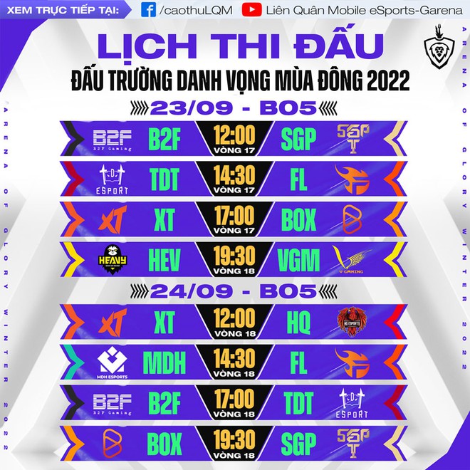 Lịch thi đấu vòng bảng của Đấu Trường Danh Vọng Mùa Đông 2022 - Ảnh 15.