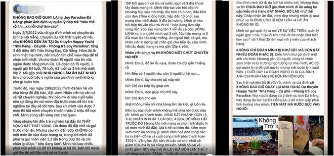 Nhà hàng ở Đà Nẵng bị du khách tố chất lượng phục vụ kém, chính quyền nói gì? - Ảnh 1.