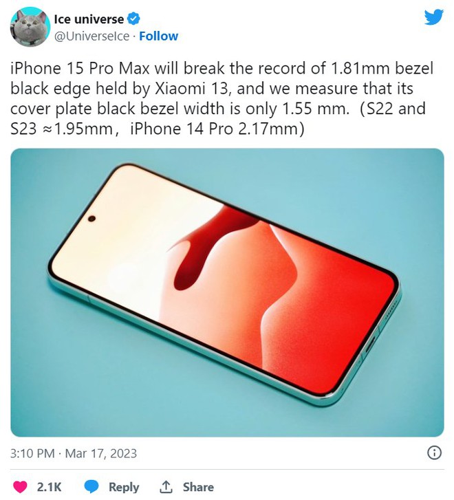 iPhone 15 Pro Max sẽ là smartphone mỏng nhất từ trước đến nay, nhưng giá bán cũng sẽ cao ngất ngưởng? - Ảnh 1.